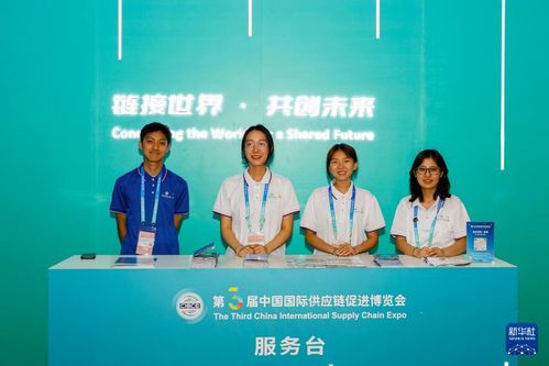 链博会上的志愿者 信息咨询服务的核心力量